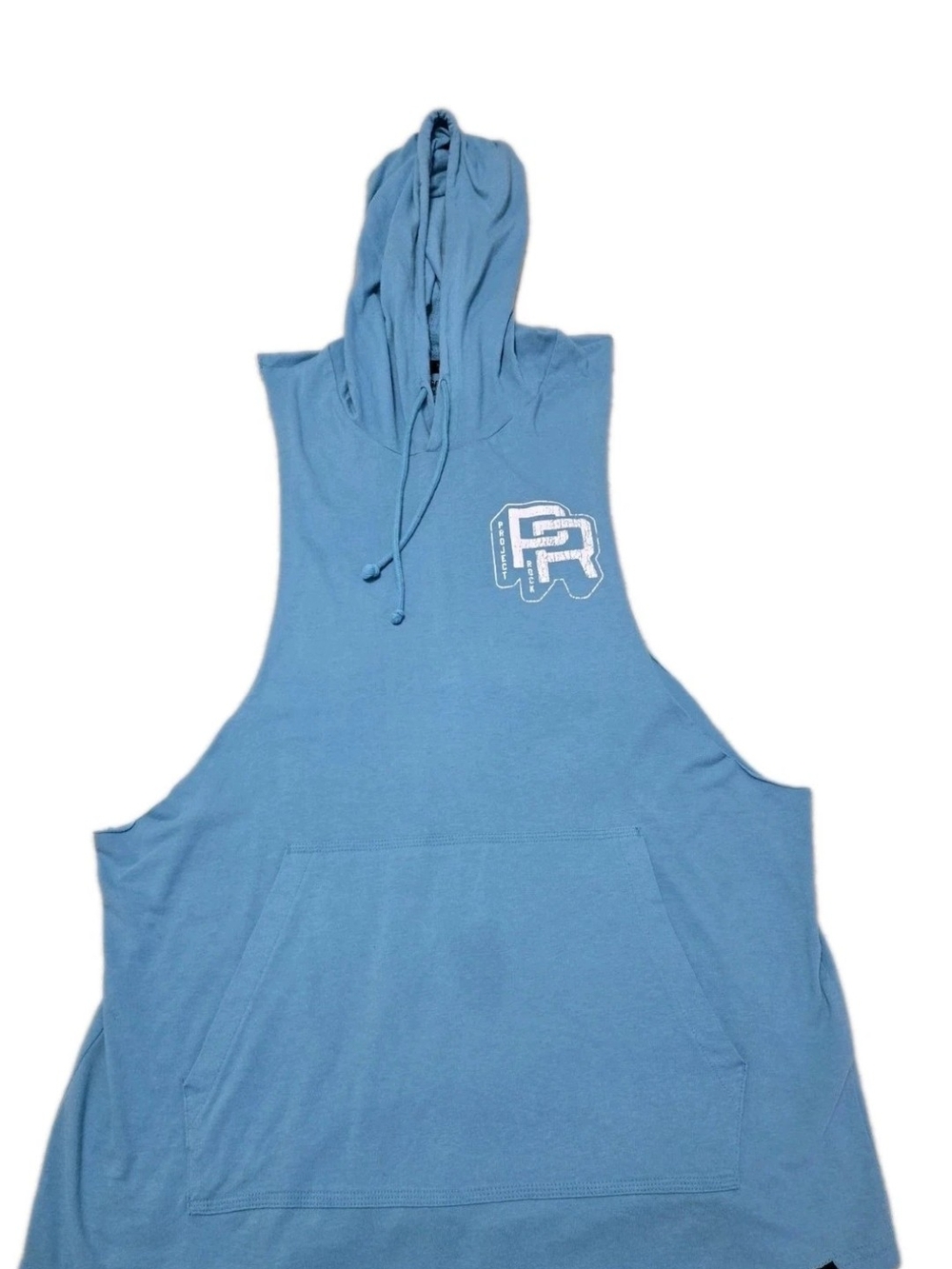 Under Armour Project Rock Blue Sleeveless Cutoff Hoodie Tank Men’s L